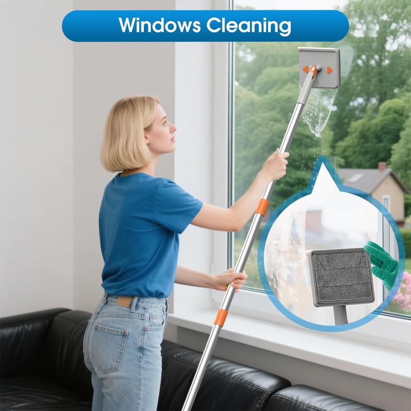 Elegoro Extendable Cleaner for Ceiling Fan and Baseboards Cleaner Tool-