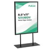Tabletop Metal Sign Holder, 8.5"x11" Stainless Steel Double Sided T