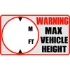 Vehicle Height Sticker Height Warning (2)