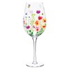 Abbott Collection Bee Garden Wine Goblet - Glass, Multicolor, 9.5"