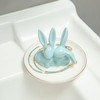 Bunny Ring Holder Rabbit Ring Dish Ceramic Jewelry Holder Dish