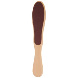 SILKLINE PROFESSIONAL Two-Sided Foot File with Oak Wood Handle, Full Size Single