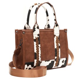 GAEKEAO Tote Bag for Women Western Cow Print Top Handle Satchel Handbags with Adjustable Shoulder Strap