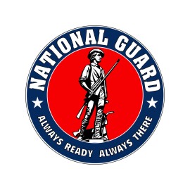 Morale Tags National Guard Emblem ARNG Seal 5" Round Vinyl Decal Sticker for Cars Trucks