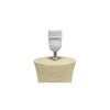 HomeStock Modern Minimalism Ceramic Hourglass Table Lamp Beige, Hourglass-Shaped Ceramic