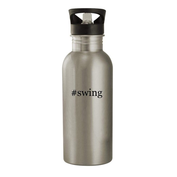 #swing - 20oz Stainless Steel Water Bottle, Silver