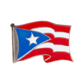 Artisan Owl Puerto Rico Flag Lapel Hat Pin