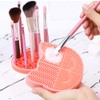 Alfombrilla de silicona para limpieza de brochas de maquillaje con