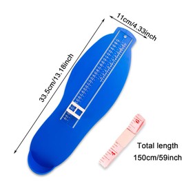 GWAWG Foot Measure Shoe Size Measure UK Sizes 2-12 / EU Sizes 18-47,with a Tape-Measure,for Kids Adult Baby