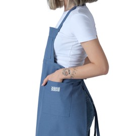 makemake Tools | Delantal de cerámica unisex impermeable con patas divididas para artistas de cerámica | Overol de cerámica | Claypron | Vestido de floristería, Azul índigo, Talla única