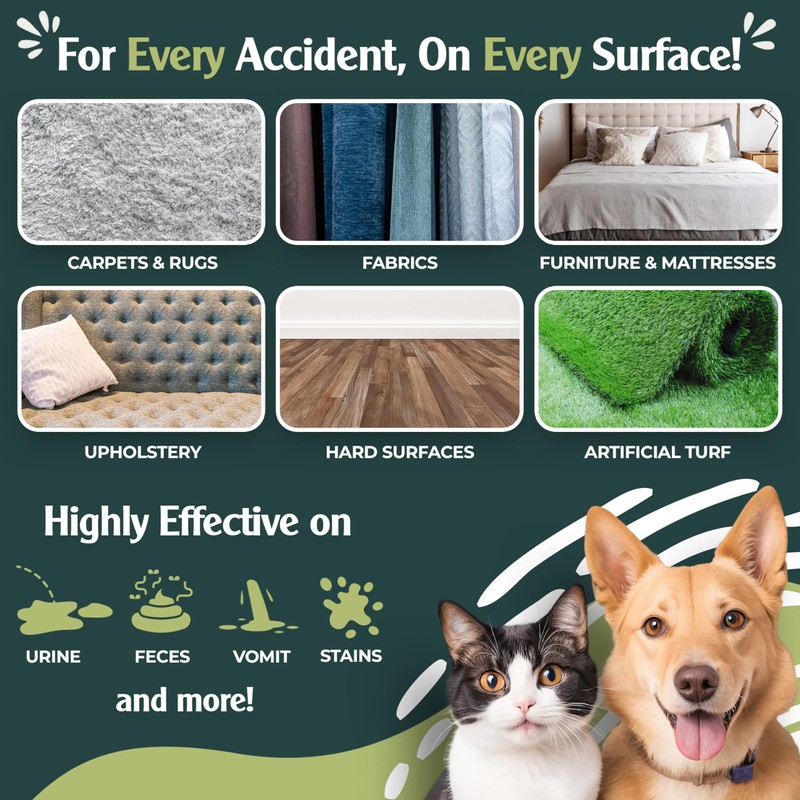 Enzyme Cleaner for Cat Urine | Cat Pee Odor Eliminator