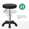 FURWOO Round Rolling Stool Height Adjustable Stool with Wheels for