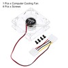 MECCANIXITY Clear Computer Case Fan 1800RPM 80mm 4 Pin White
