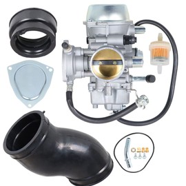 WFLNHB Carburetor Replacement for Yamaha 600 YFM600 1998 1999 2000 2001 with 2 Intake Boot