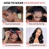 Emistar Wavy Headband Wig Loose Body Wave Glueless Synthetic Hair