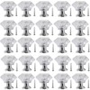 NSBELL 26PCS Clear Crystal Drawer Knobs, 24mm Diamond-Shaped Acrylic Cabinet