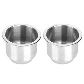Boat Cup Holder,2Pcs Universal Marine Boat Cup Holder,Stainless Steel Cup Drink Holder,Boat Cup Holders for Drinks Rail Mount,Beverage Rack Bottle Holders Cup Stand Boat Supplies