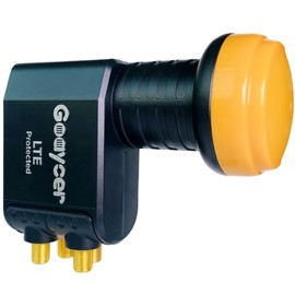 Goaycer Quad LNB 4-Way Digital HD 4K with LTE Filter, Gold-Plated Connector, Weather Protection, 3D, Premium Quality