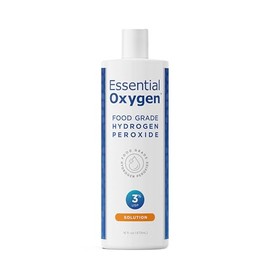 Essential Oxygen Essential Oxygen Food Grade Hydrogen Peroxide, Natural Cleaner, 3% USP, White, 16 Ounce