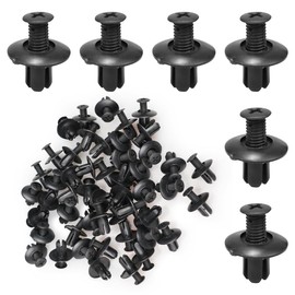 Pack of 100 Nylon Car Mounting Clips, Expansion Rivets and Body Screws, Universal Fixing Kit for Door Panels and Bumpers
