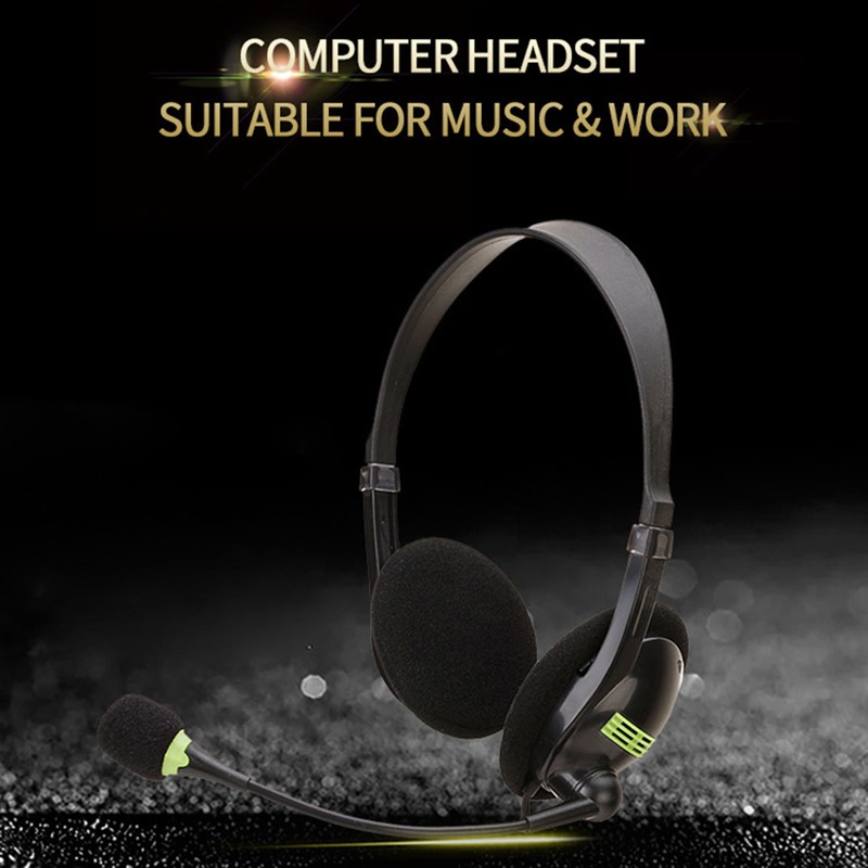 Gaming Headset Over Ear Head Mounted Wired Headphones with Mic