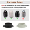 JNXQWE E26 E27 Light Socket Shade Ring,Plastic Lamp Shade Collar