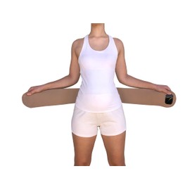 CABEA Flip-It Reversible Black and Beige Pelvic Support Belt a Belly Band for Men Women Pregnancy Postpartum Everyday (Medium)