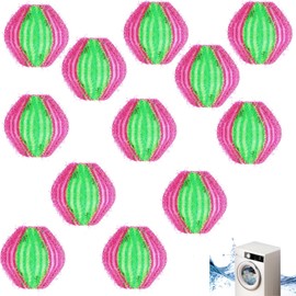 LEWBDF 12 Stücke Tierhaarentferner Waschmaschine, Fusselbälle Waschmaschine, Wiederverwendbar Fusselball Haarfänger, Waschmaschine haarfänger Entfernt Tierhaare,Fusseln & Flusen