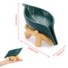 SUMNACON Ceramic Leaf Soap Dish Soap Saver Soap Holder Soap