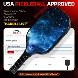 BAGAIL Pickleball Paddles, USAPA Approved Fiberglass Surface Pickleball Set, Lightweight Pickle Ball Rackets with 4 Balls, 1 Bag, Designed in California for Traction and Stability - 2 Pack, Sky