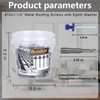 Metal Roofing Screws 10 x 1-1/2 inch, Blue Hex Head