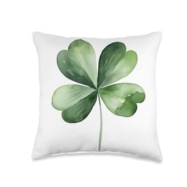 Shamrock St. Patricks Day Ireland Throw Pillow