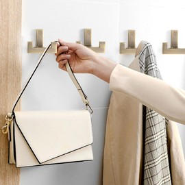 SARIHOSY Coat Hooks Brass Robe Hooks for Coats, Antique Brass Golden 1Pc Single Hooks for Hanging Coats, Jackets Hanger Wall Single Matt Bronze Modern Coat Hooks