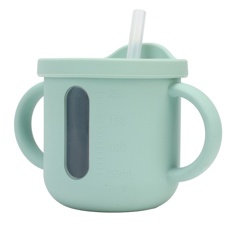 Silicone Sippy Cups Double Handles Lightweight Toddler Training Cup with