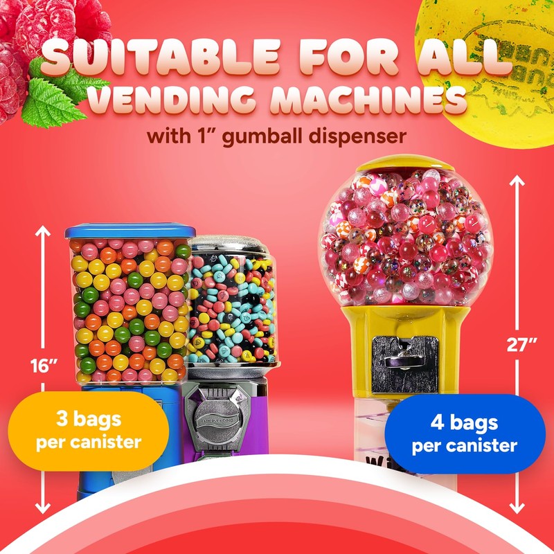 Gumballs for Gumball Machine - Berry Mix 1 Inch Bubble