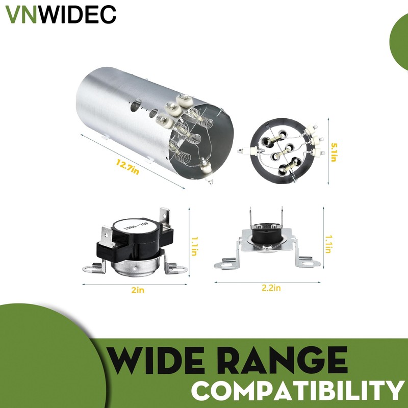 Upgraded EIED55IKG0 EIED55HMB0 EIED55HIW0 EIED50LIW1 EIED50LIW0 Dryer Heater Element Replacement