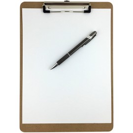Trade Quest Letter Size Clipboard Low Profile Clip Hardboard (Pack of 24)