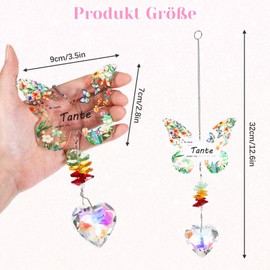 Geschenke für Frauen, Acryl Schmetterling Form Sonnenfänger, Windspiele Dekorationen für Geschenk Tante, Geeignet für Fenster Haus Garten Weihnachten Party Hochzeit Dekoration