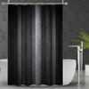 Gibelle Black Grey Shower Curtain Set for Bathroom, Cool Glass