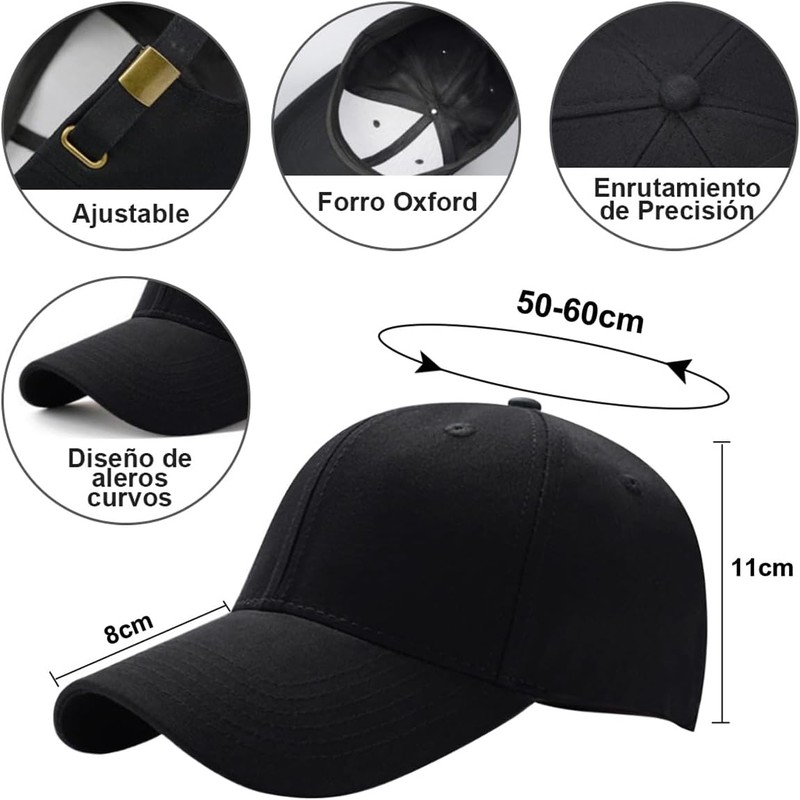 Gorras de Béisbol Unisex, Paquete de 3 Gorras de Tenis