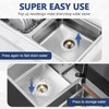Fecoor Upgraded 3-in-1 Kitchen Sink Drain Strainer, Stainless Steel Sink