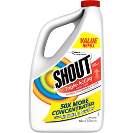Shout Triple-Acting Liquid Refill, 60 Ounces (Pack of 2)