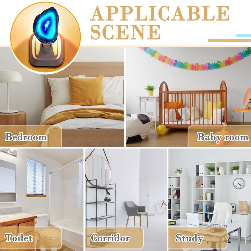 Hortsun Stone Nightlight Plug into Wall Christmas Agate Night Light