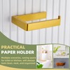 APLusee Brushed Gold Toilet Paper Holder, 304 Stainless Steel Tissue