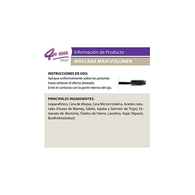 Prosa 4 en 1 Rimel Mascara Para Pestañas Varios Modelos