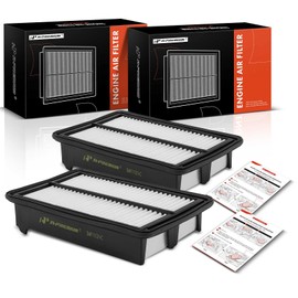 A-Premium Filtro de aire de motor de 2 piezas compatible con Acura ILX 2013-2015, NSX 2017-2022 y Honda Civic 2012-2015, 2.4L 3.5L, panel rígido, reemplaza # CA11121, 17220RZAY00