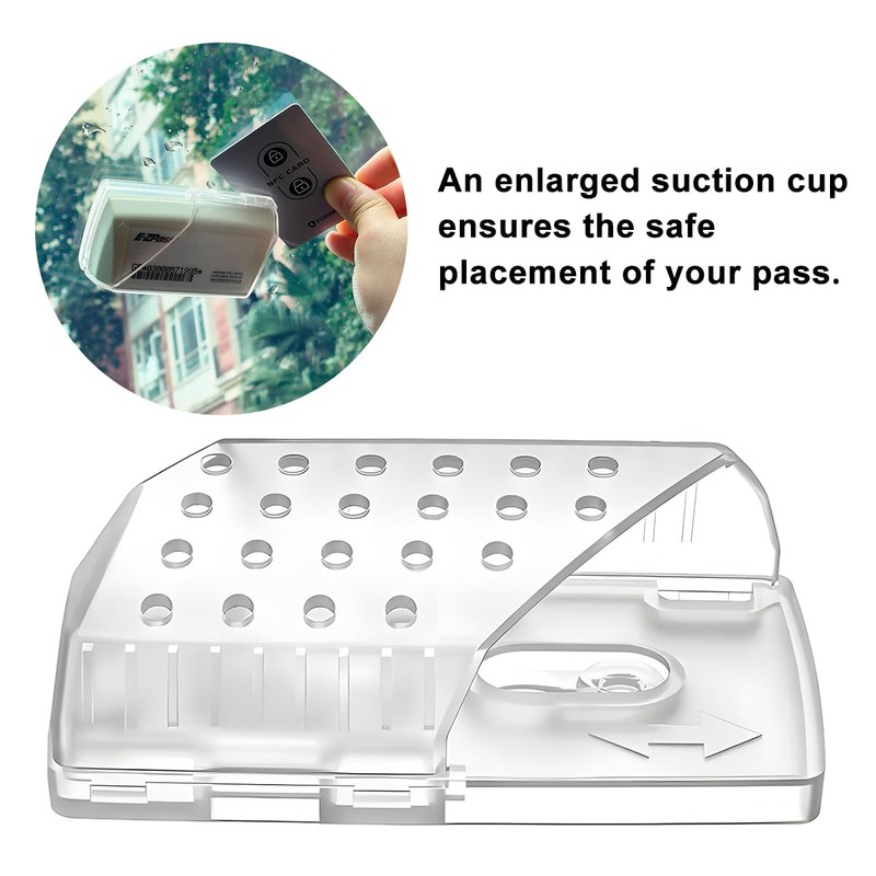 KHGUZ Car Windshield EZ Pass Holder, 2PCS Toll Pass Transponder