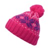 WITHMOONS Knit Fairs Isle Nordic Bobble Pom Beanie Hat JZP0026