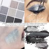 Black Silver Gray Smokey Eyeshadow Palette,Black and White and Sparkly