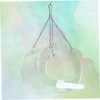VILLFUL Round Hanging Bird Feeder Transparent Acrylic Feeding Bowl for
